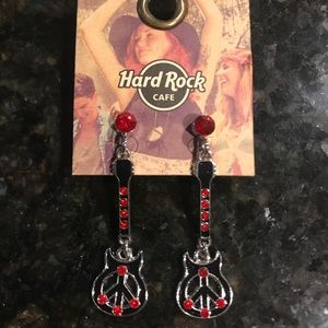NEVER WORN Hard Rock Cafe Peace Earrings